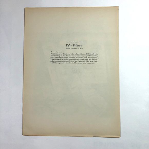 Minnetta Good Valse Brillante 1930s Art Print Treasury Collection Sketch WPA Vtg - Picture 7 of 12